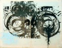 <b>Ojos hidropicos - 100x70 - 1999</b><br>Técnica:  serigrafia (múltiples tintas) sobre papel<br>Edición: pieza única